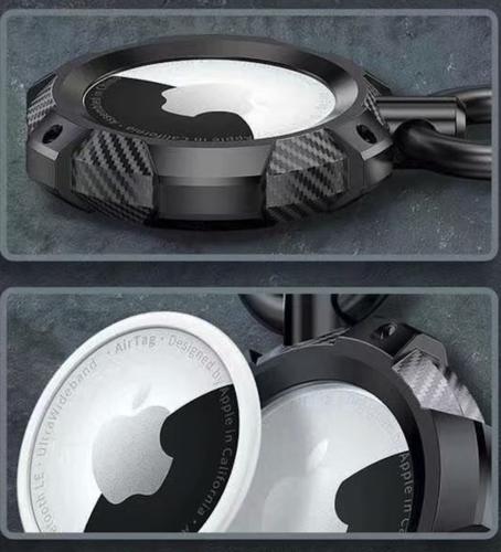 Schutzhülle für AirTag TPU  wie eine Uhren hülle, kratzfest, verlorene Schutzhülle - Schwarz